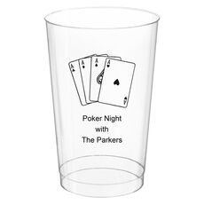 All Aces Clear Plastic Cups