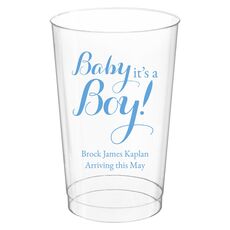 Baby It's A Boy Clear Plastic Cups