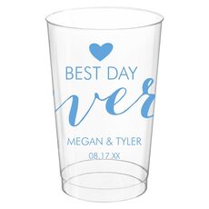 Best Day Ever with Heart Clear Plastic Cups