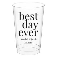 Best Day Ever Big Word Clear Plastic Cups