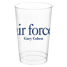 Big Word Air Force Clear Plastic Cups