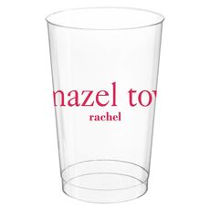Big Word Mazel Tov Clear Plastic Cups
