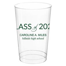 Bold Class of Graduation Clear Plastic Cups