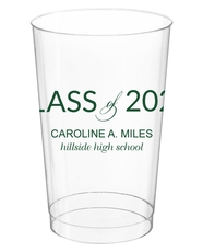 Bold Class of Graduation Clear Plastic Cups