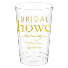 Bridal Shower Honoring Clear Plastic Cups