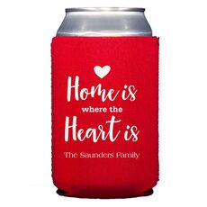 Home Is Where The Heart Is Collapsible Koozies