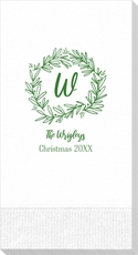 Initial Wreath Guest Towels