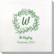 Initial Wreath Bamboo Luxe Napkins