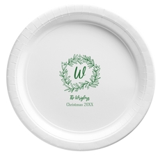 Initial Wreath Paper Plates
