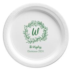 Initial Wreath Paper Plates