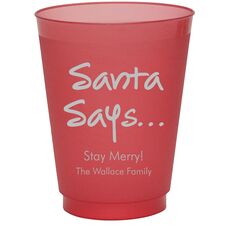 Studio Santa Says Colored Shatterproof Cups