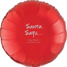 Studio Santa Says Mylar Balloons