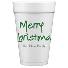Studio Merry Christmas Styrofoam Cups