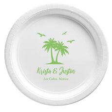 Palm Tree Island Paper Plates
