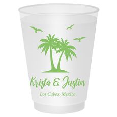 Palm Tree Island Shatterproof Cups
