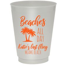 Beaches All Day Colored Shatterproof Cups