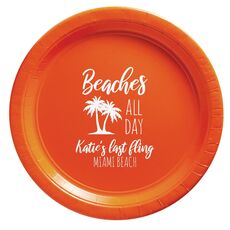 Beaches All Day Paper Plates