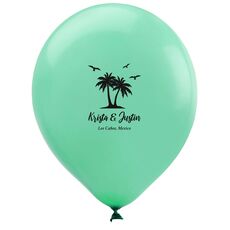 Palm Tree Island Latex Balloons