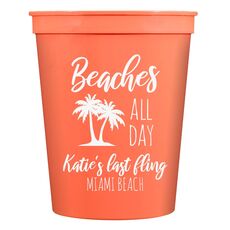 Beaches All Day Stadium Cups