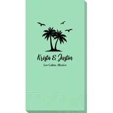 Palm Tree Island Guest Towels