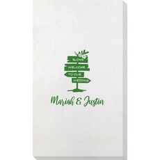 Aloha Welcome To Our Wedding Bamboo Luxe Guest Towels
