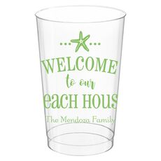 Welcome to Our Beach House Clear Plastic Cups