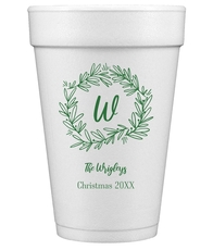 Initial Wreath Styrofoam Cups