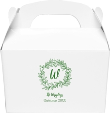 Initial Wreath Gable Favor Boxes