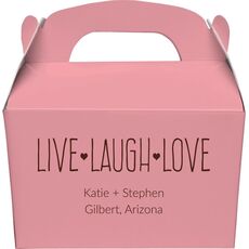 Live Laugh Love Gable Favor Boxes