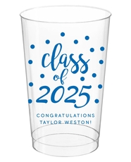 Class of Confetti Dots Clear Plastic Cups