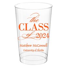 Classic Class of Graduation Clear Plastic Cups