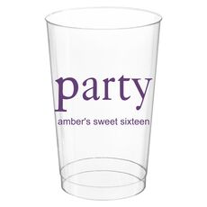 Big Word Party Clear Plastic Cups