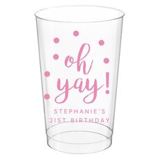 Confetti Dots Oh Yay! Clear Plastic Cups