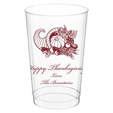 Thanksgiving Horn Clear Plastic Cups