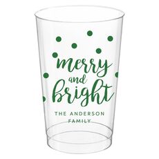 Confetti Dots Merry and Bright Clear Plastic Cups