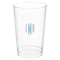 Commonwealth Monogram Clear Plastic Cups