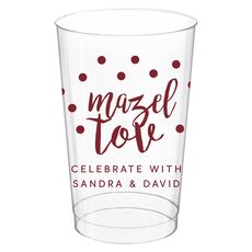 Confetti Mazel Tov Clear Plastic Cups