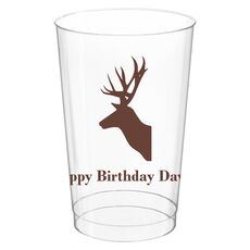 Deer Buck Clear Plastic Cups