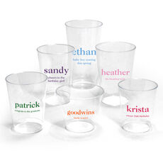 Design Your Own Big Name with Text Clear Plastic Cups