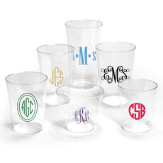 Design Your Own Monogram Clear Plastic Cups