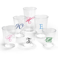 Design Your Own Single Initial Clear Plastic Cups
