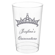 Diamond Crown Clear Plastic Cups