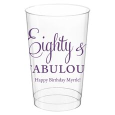Eighty & Fabulous Clear Plastic Cups