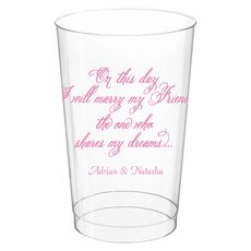 Elegant Marry My Friend Clear Plastic Cups