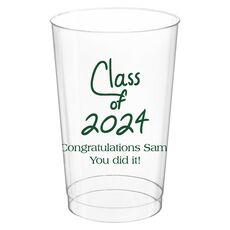 Fun Class of 2024 Clear Plastic Cups