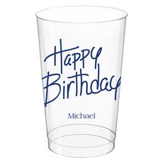 Fun Happy Birthday Clear Plastic Cups