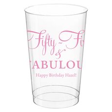 Fifty-Five & Fabulous Clear Plastic Cups