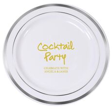 Studio Cocktail Party Premium Banded Plastic Plates