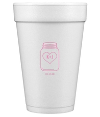 Mason Jar Styrofoam Cups