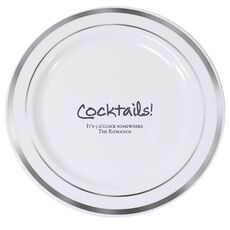 Studio Cocktails Premium Banded Plastic Plates